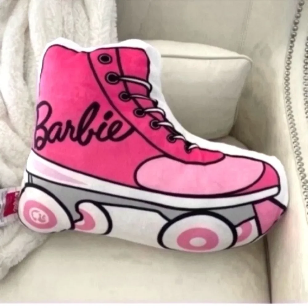 NEW Beautiful Pink Barbie Roller Bed Pillow